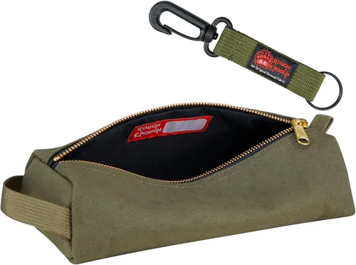 Rough Enough - Bolsa de herramientas pequeña de lona para motocicleta, accesorios de bicicleta, organizador de almacenamiento con asa de cremallera,