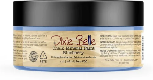 Miniatura 317 de Dixie Belle Paint Company - Pintura con acabado de tiza para muebles, color negro (Caviar), 1 galón, 128 fl oz, pintura mineral color rosa intenso