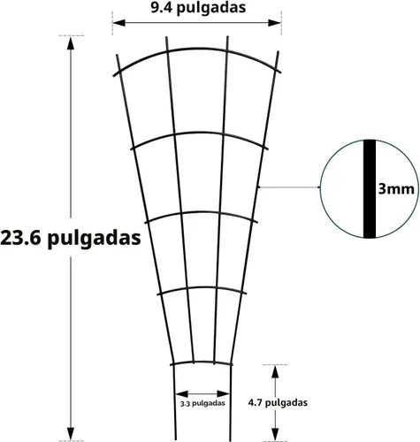 Miniatura 7 de Thealyn Paquete de 4 enrejados de plantas de interior de 23 pulgadas para plantas en macetas que trepan, enrejado de metal al aire libre, plantas