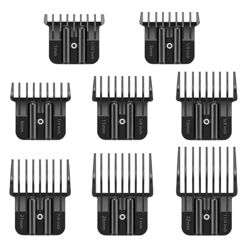 Paquete de 8 protectores de recortadora de alta calidad para recortadora BaBylissPRO Barberology FX787 y FX726, protectores de repuesto con clip de