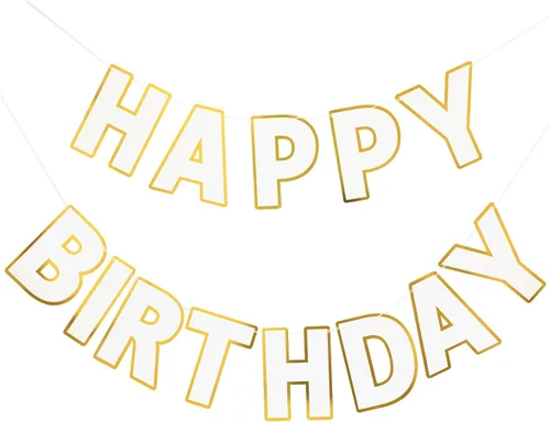 Miniatura 22 de Pancarta de Feliz Cumpleaños con Purpurina Negra - 9 pies Pre-Ensartada Sin Bricolaje Cartel de Fondo para Fiestas, Adultos, Niños, Mujeres