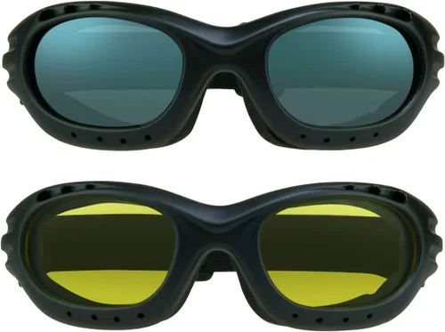 Miniatura 27 de Bikershades Gafas de Seguridad para Motocicleta para Hombre y Mujer. Lentes Polarizadas, Humo, Azul Espejado u Naranja, Lentes Amarillos