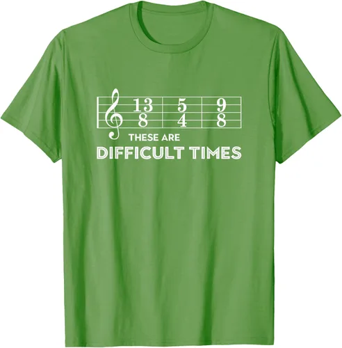 Miniatura 16 de Musician - Camiseta con texto en inglés "These are Difficult Times", talla S