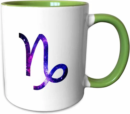 Miniatura 8 de 3dRose Capricorn star sign - goat zodiac glyph astrological horoscope symbol 11oz Two-Tone Black Mug