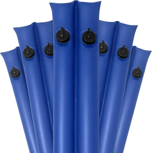 Miniatura 3 de Pool Mate Paquete de 5 bolsas de agua clásicas de doble cámara azul para piscina, vinilo de 0.013 in de grosor, pesos de cubierta, tubos de agua