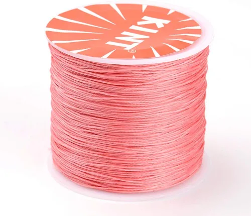Miniatura 9 de Cordón de poliéster encerado de 119 yardas de 0.020 in, cuentas gruesas y coloridas pulseras de hilo trenzado para macramé para fabricación