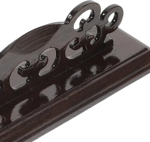 Miniatura 2 de FOMIYES Elegante soporte de exhibición de ventilador de mano de madera, soporte decorativo para ventilador de oficina en casa, galería y eventos