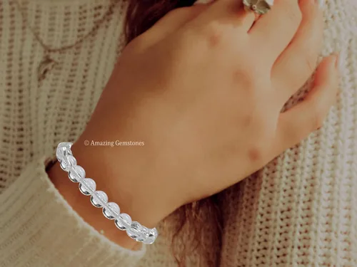 Miniatura 359 de Amazing Gemstone Pulsera de cristal para mujeres y hombres, pulsera de cristal curativo de protección, pulsera elástica con cuentas de piedras