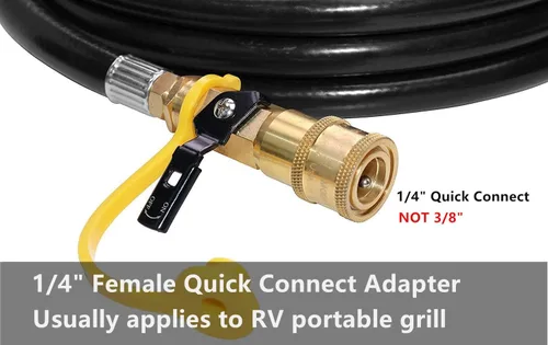 Miniatura 4 de DOZYANT Manguera de propano de conexión rápida de 6 pies con regulador de repuesto para piezas de parrilla RV Olympian 5100, 5500 y otras parrillas