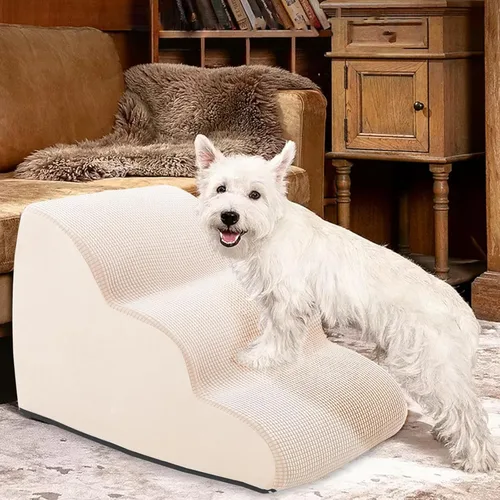 Miniatura 2 de Escaleras para perros para mascotas pequeñas, escaleras para perros para camas altas y sofá, escaleras de espuma de alta densidad de 16 pulgadas