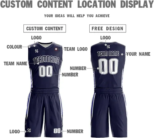Miniatura 3 de Personaliza tu propio uniforme de baloncesto reversible, nombre y número personalizados para hombresmujeres y jóvenes, talla única