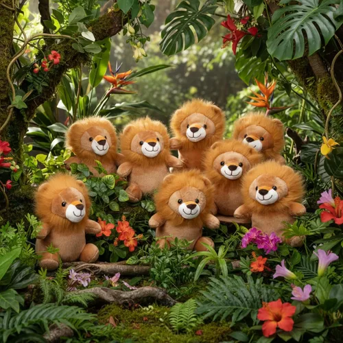Miniatura 8 de Arrowbash 8 juguetes de peluche de leones de 9 pulgadas, a granel, regalo de fiesta de león, juguetes de peluche para niños y niñas, recuerdos