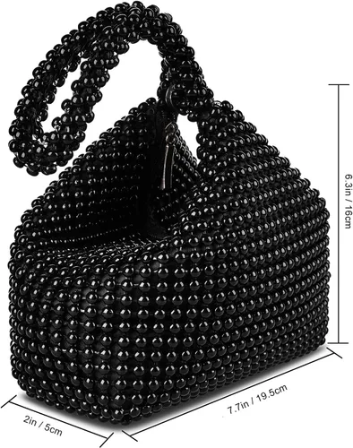 Miniatura 6 de Bolso de noche para mujer - Tamaño más grande mejorado, clutch de muñeca con diamantes de imitación completos brillantes para fiesta, boda, cita