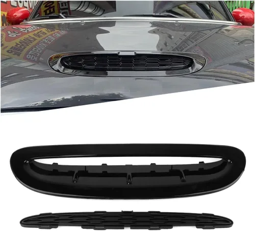Capó delantero con tapa de ventilación para MINI Cooper S JCW F54 F55 F56, aspecto de carbono, negro brillante (negro brillante)