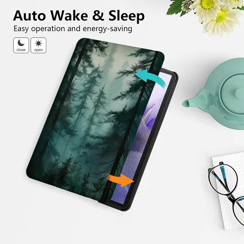 Miniatura 133 de Funda para tablet Fire 7 (12ª generación, versión 2022), delgada, a prueba de golpes, delgada, de piel sintética, con función de apagado/encendido