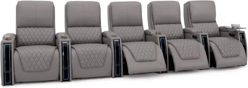 Miniatura 124 de Seatcraft Apex Zero-Gravity CoolZero - Asiento de cine en casa de cuero italiano, reposacabezas eléctrico, lumbar eléctrico, reclinable eléctrico