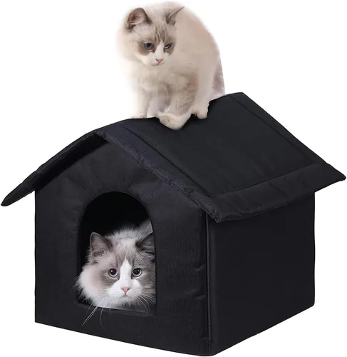 Casa de Gatos al Aire Libre Casa de Gatos para Uso en Interiores y Exteriores - Refugio Impermeable para Gatos, Perros y Animales Ferles (Casa de