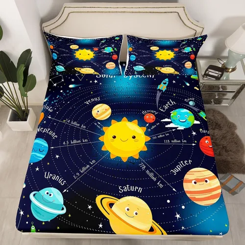Miniatura 33 de Erosebridal Sábana bajera ajustable con la bandera estadounidense, sábanas de fútbol para niños, juego de ropa de cama de fútbol individual, juego