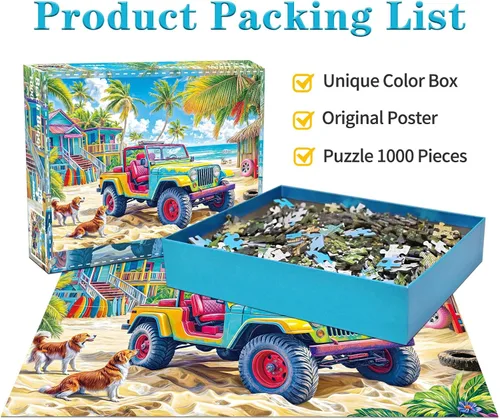 Miniatura 3 de Rompecabezas para adultos de 1000 piezas Rompecabezas de 1000 piezas para adultos Rompecabezas de 1000 piezas - Colorido Buggy de Playa Beach Buggy
