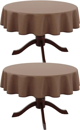 Miniatura 40 de AUSSPVOCT 2 manteles de lino texturizado para mesa rectangular, 52 x 70 pulgadas, mantel rectangular impermeable, lavable, tela para mesa