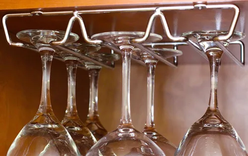 Miniatura 6 de Deco Brothers 2PK Soporte de Copas de Vino de Una Sola Barra, Cromado