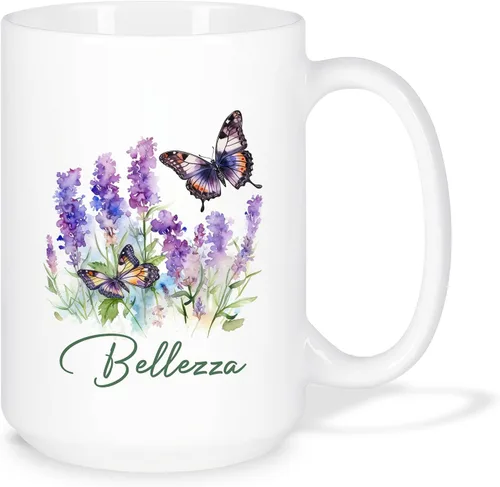 Miniatura 18 de Taza personalizada para amantes de los girasoles con nombre, regalos personalizados para amantes de las flores, taza de café de cerámica