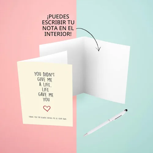 Miniatura 2 de Cheerin Tarjeta de felicitación con sobre, tarjeta del día más dulce para padres, tarjeta de agradecimiento para mamá y papá, tarjeta