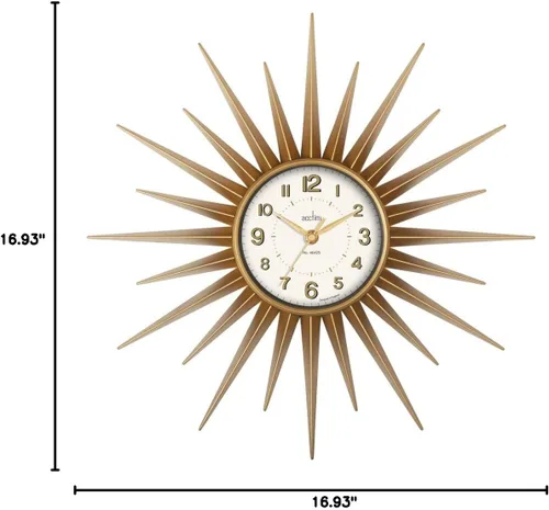 Miniatura 7 de Acctim 21760 Stella Sprayed Starburst Reloj de Pared, Oro
