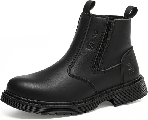 Miniatura 4 de Botas Chelsea unisex para adultos con puntera de acero, zapatos industriales de construcción para hombres, impermeables, ligeras, cómodas, botas