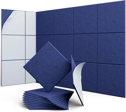 Miniatura 8 de Paneles Acústicos Hexagonales - Paquete de 12 Paneles de Absorción de Sonido de Alta Densidad 12"X10"X0.4" para Reducción Mejorada de Ruido, Diseño