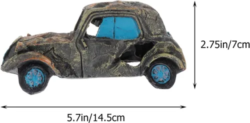 Miniatura 2 de Mipcase Paisajismo Escondite Acuario Paisaje Tanque Peces Camarones Decoración Ornamento Gris Cabaña Cuevas Decoración Escondite Adornos Automóvil