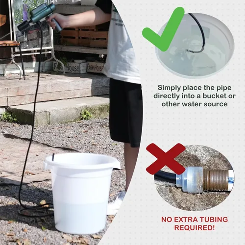 Miniatura 6 de Hooyeah Lavadora a presión inalámbrica portátil, rociador de agua de mano alimentado por batería de litio, máximo 217 PSI, boquilla 5 en 1 y olla