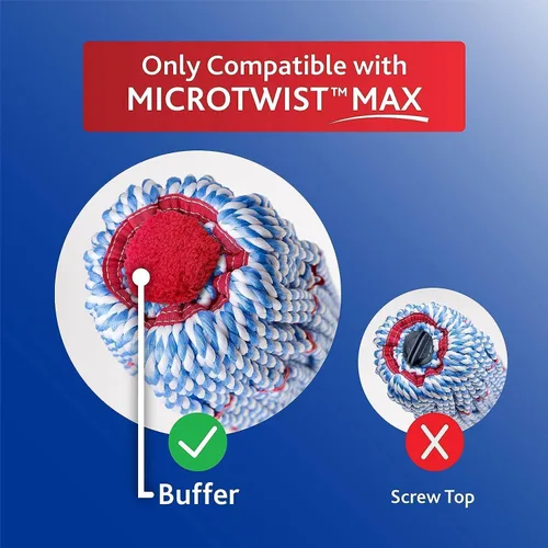 Miniatura 3 de O-Cedar MicroTwist MAX Trapeador de microfibra con torsión y 2 repuestos extra Cuenta con escurrido sin usar las manos Cabezal de trapeador