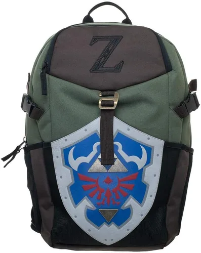 Miniatura 2 de Nintendo Zelda Video Game Link Shield Mochila de lona verde
