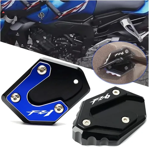 Miniatura 5 de KAnduo para Yamaha para FZ1 para FZ 1 2006-2015 para FZ6 para FZ6R para FZ6-S2 2004-2009 Accesorios motocicleta aluminio Kickstand pie pie lateral