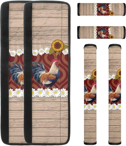 Miniatura 34 de Juego de 6 fundas para manijas de puerta con diseño de margaritas y flores americanas, 4 de julio, Día de la Independencia, fundas para manijas