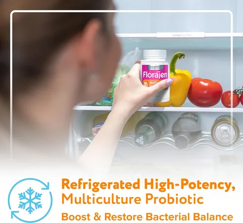 Miniatura 5 de Florajen Probióticos Acidophilus, salud intestinal, salud vaginal y suplemento de apoyo inmunológico, alivio del estreñimiento y la hinchazón