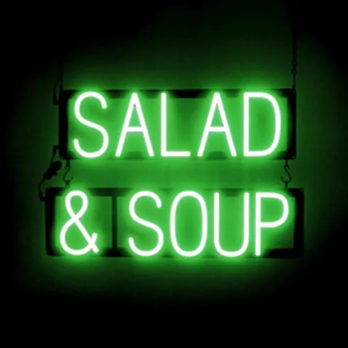 Miniatura 23 de SpellBrite DELI Sign Letrero relacionado con delicatessen con aspecto neón, fuente de luz LED azul 13.4 x 6.3 pulgadas