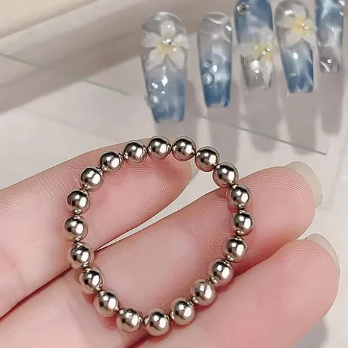 Miniatura 5 de 40 piezas de imanes de ojo de gato para uñas, cuentas magnéticas redondas, efecto de ondulación de agua, ojo de gato, arte de uñas, cuentas