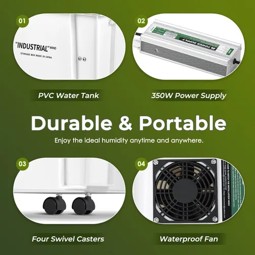 Miniatura 7 de Mxmoonant Kit de humidificador de bricolaje ultrasónico de 22.0 lbs/H, volumen de niebla ajustable llenado automático de agua controlador