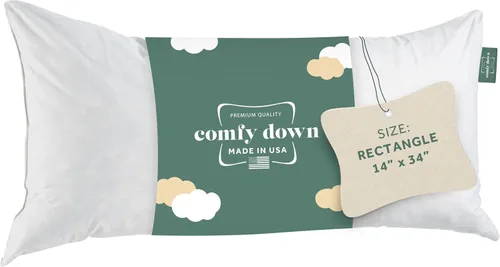 Miniatura 39 de ComfyDown Cojín de 12 x 12 pulgadas, relleno de plumas y plumas, funda 100% algodón, fabricada en Estados Unidos, funda de almohada decorativa suave