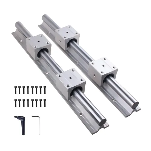 Rieles lineales 2 unidades SBR12-11.811 in y 4 unidades SBR12UU Bloques de rodamientos lineales y rieles para enrutadores CNC de bricolaje Máquina