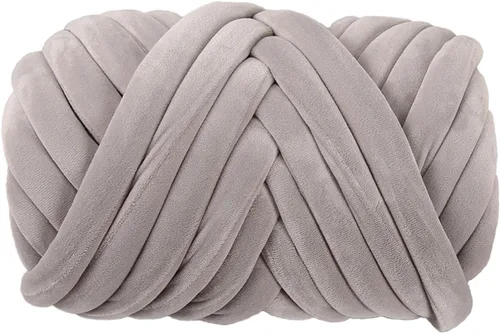 Miniatura 15 de Hilo grueso de terciopelo para tejer con brazo gigante, súper suave, peso tubular jumbo, tejido a mano, tejido a mano para manta, cama de mascotas