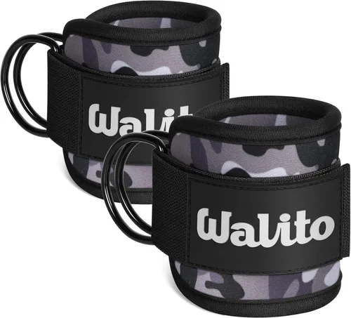 Miniatura 17 de WALITO Correas de tobillo de gimnasio para máquinas de cable, mujeres y hombres, puños de tobillo con retroceso de glúteos, accesorios de máquina