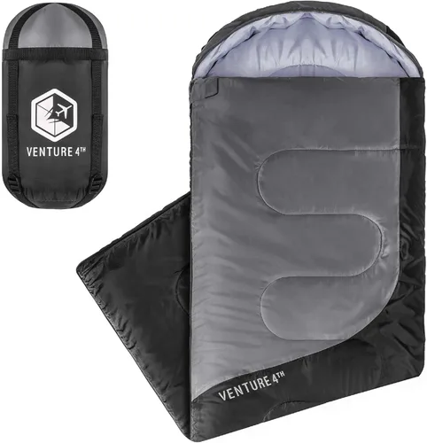 Miniatura 15 de VENTURE 4TH Saco de dormir para mochileros – XXL, tamaños dobles e individuales – Saco de dormir ligero para clima cálido y frío para adultos, niños