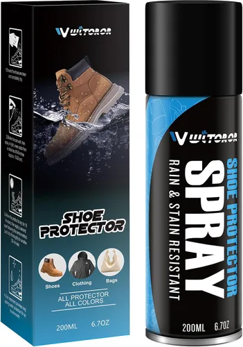 WITOROR Protector de zapatos, nano protección impermeable contra la lluvia y las manchas, spray impermeable para zapatos, gamuza, tenis, nobuck,