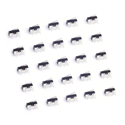 Miniatura 3 de 25pcs AC 1A 125V 3Pin SPDT Limit Micro Switch Palanca de bisagra larga para Arduino (Paquete de 25) CYT1073