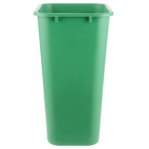 Miniatura 2 de TableTop King Cubo de basura rectangular verde de 41 cuartos de galón / 10 galones