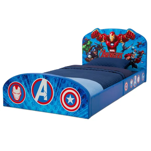 Miniatura 4 de Delta Children Cama individual tapizada Marvel Avengers, Azul