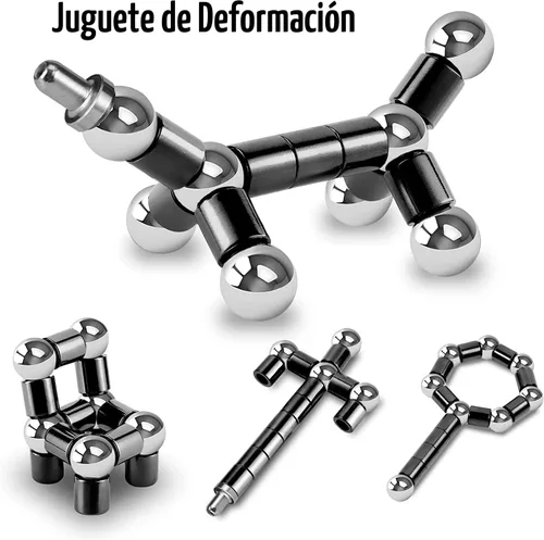 Miniatura 2 de Bolígrafo magnético de juguete antiestrés - Regalo de descompresión para niños y adolescentes, edades 8-12 años Negro